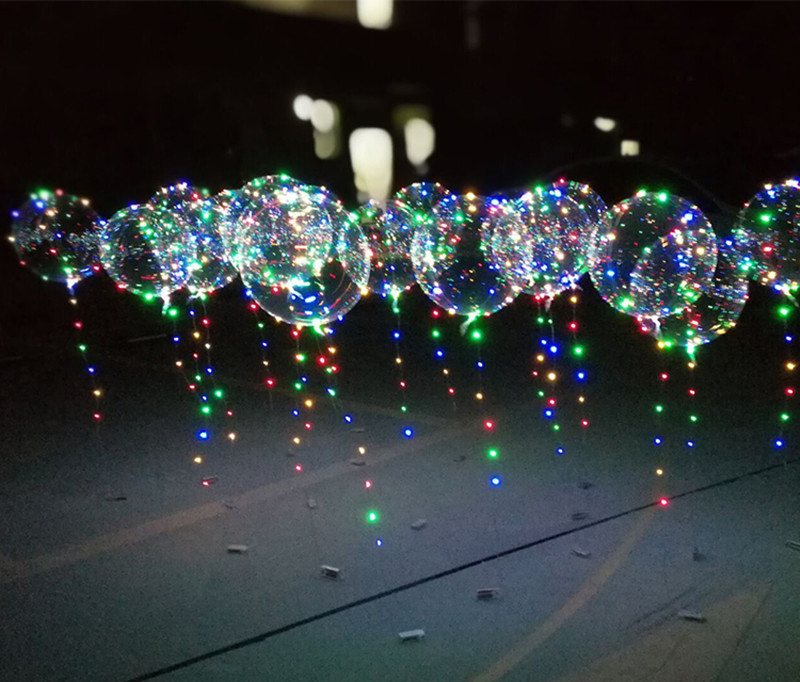 Balões iluminados com led coloridos
